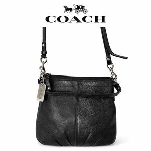 Coach Black Pebbled Leather Crossbody